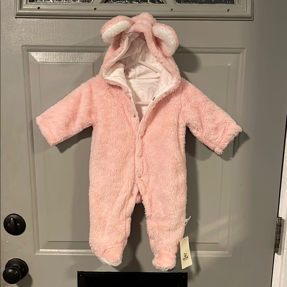 Pink Fleece Kids One Piece